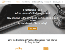 Tablet Screenshot of claruscare.com